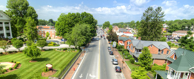 Aerial View of Abingdon, VA