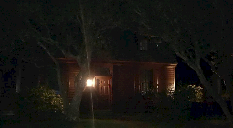 A ghostly figure in the top right window of the Peyton Randolph house