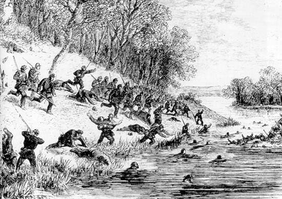 Sketch of the Battle of Ball's Bluff (October 21 1861.)