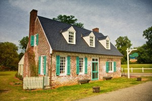 Colonial Era Architecture: Cole Diggs House, c. 1720, Colonial National Historic Park, Yorktown Battlefield, Yorktown, York County, Virginia