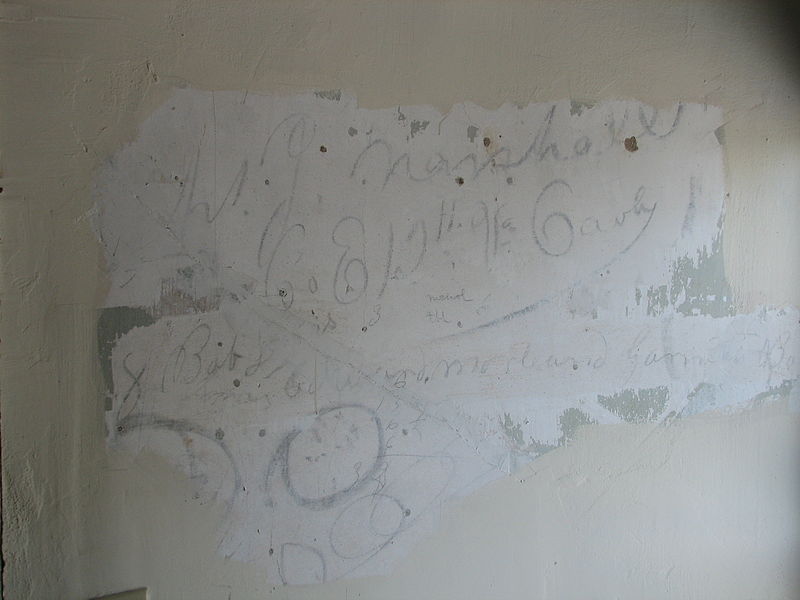 Signature of Lieutenant William J. Marshall at the Graffiti House.