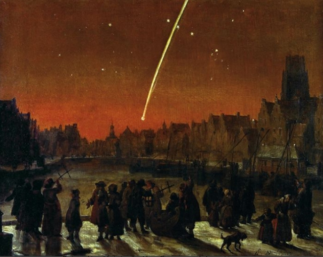 The comet that foreshadowed Bacon's Rebellion was probably not unlike "The Great Comet of 1680 over Rotterdam."