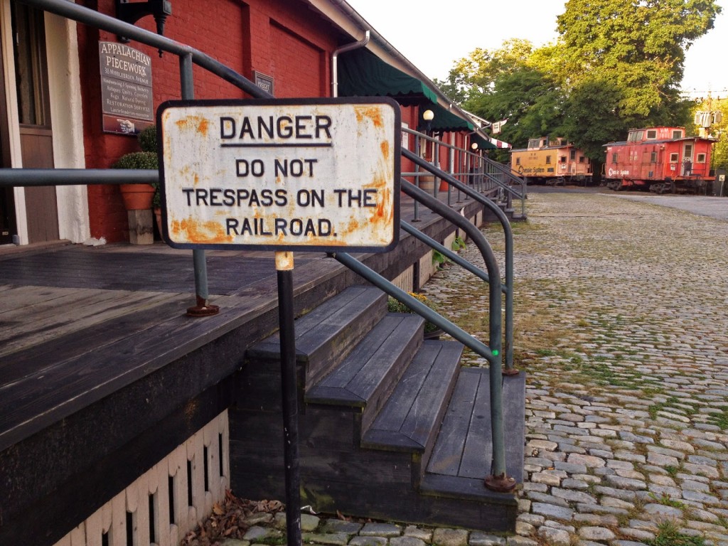 The depot's ghosts definitely ignore this sign's warning!