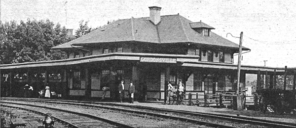 Gordonsville's first depot.