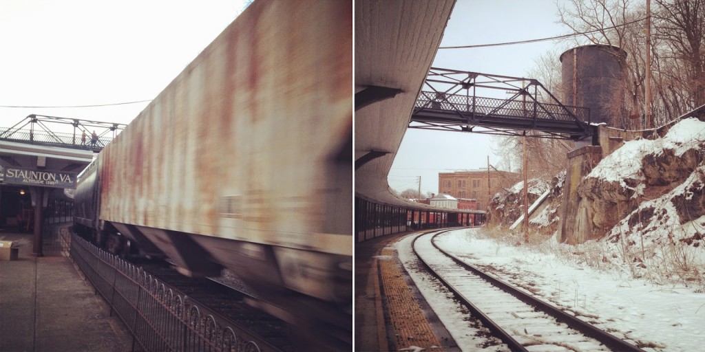 The winding, dangerous tracks that lead to Staunton Train Depot.