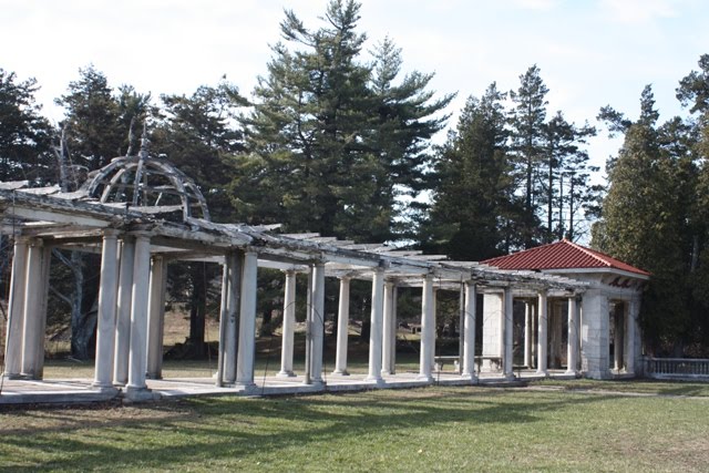 Much of the estate's garden, including its long pergola, is deteriorating quickly.