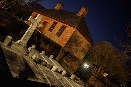 Cemetery Graves and Cross