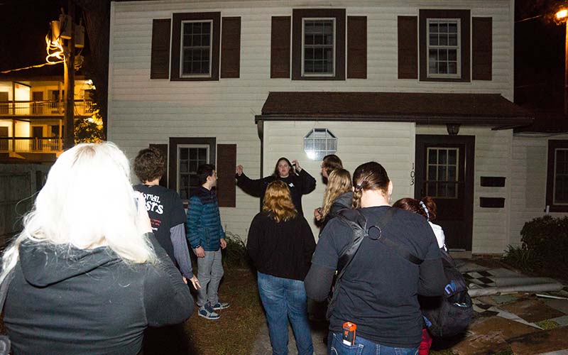 A ghost tour in Colonial Williamsburg