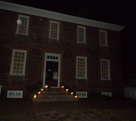 Some random glowing orbs caught near an old building in Colonial Williamsburg, Virginia
