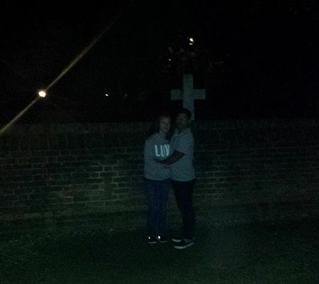 Something caught in a photo on a Ghost Tour