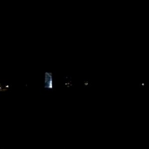 The Peyton Randolf House with lights