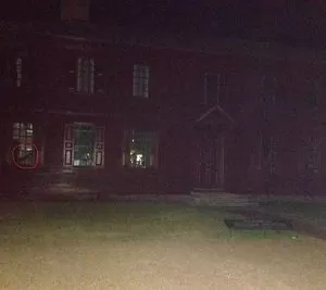 Something mysterious caught in the window during a ghost tour