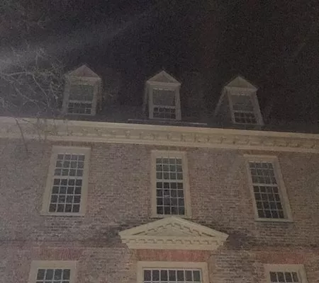 Ghostly pattern taken from photo on a Ghost Tour