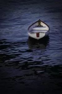 Empty boat in the water