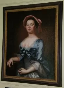 Elizebeth Hill Carter Byrd portrait. One of Westover Plantation Ghosts